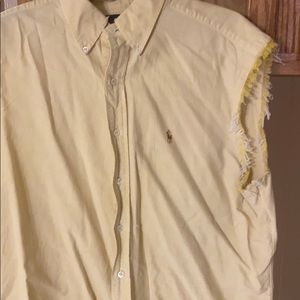 Ralph Lauren button up cut off sleeve vintage
